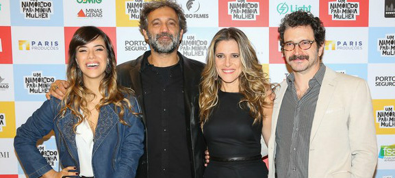 Ingrid Guimarães e Domingos Montagner lançam filme na capital paulista