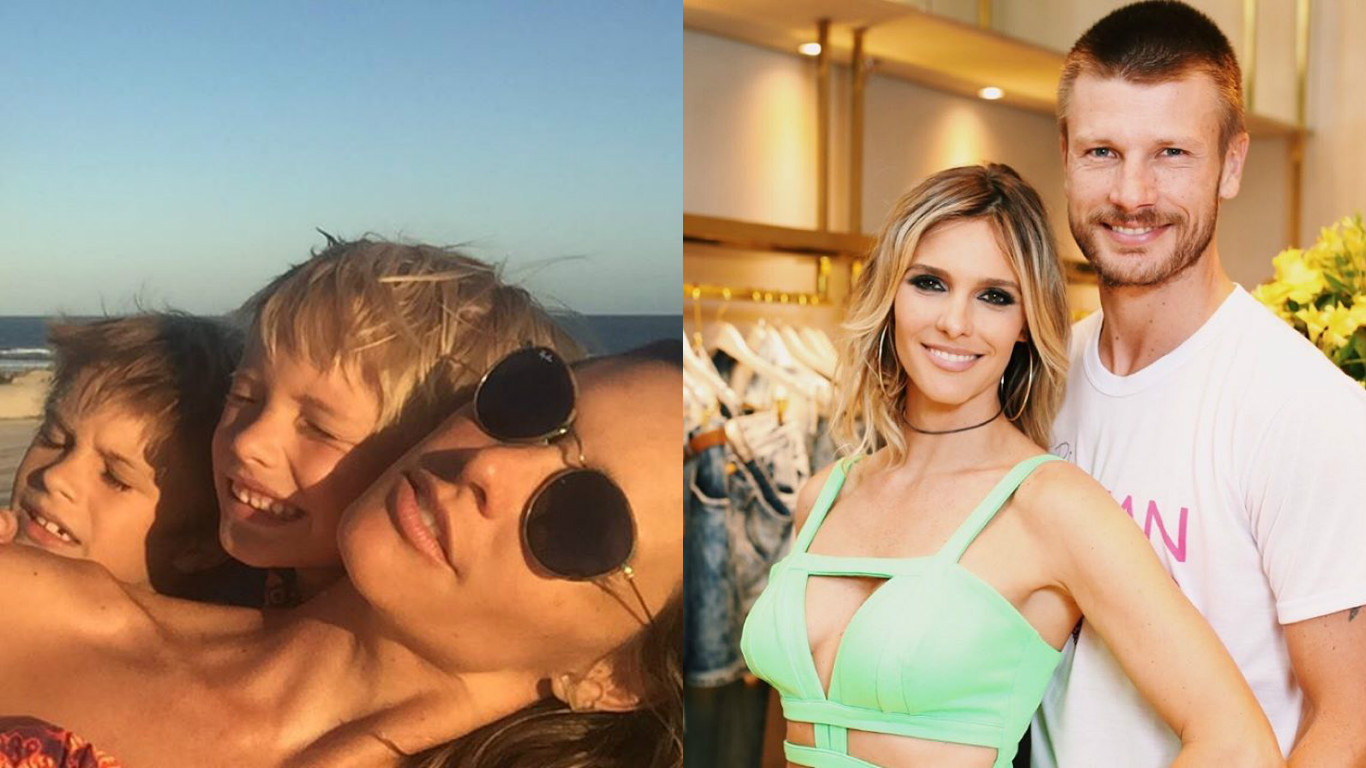 Fernanda Lima posta registro fofo com os filhos gêmeos