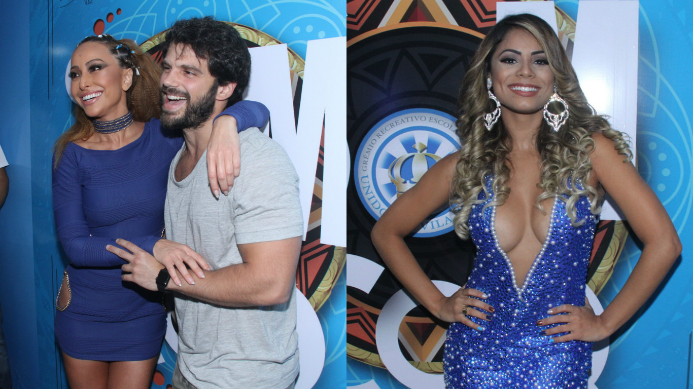 Sabrina Sato e Lexa participam de noite de samba