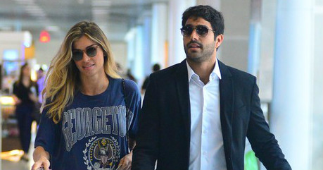 Grazi Massafera embarca com o namorado no aeroporto do Rio