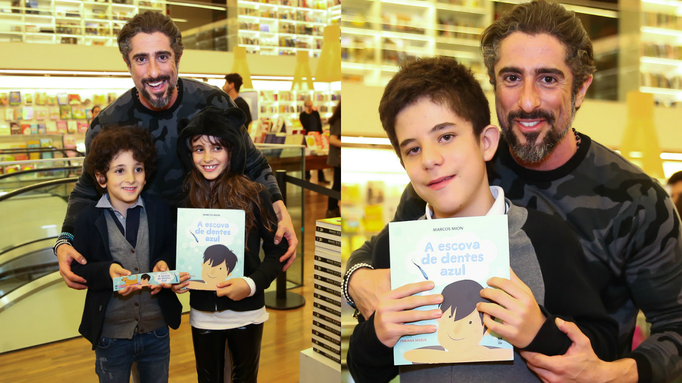Marcos Mion lança livro infantil sobre o primogênito em São Paulo