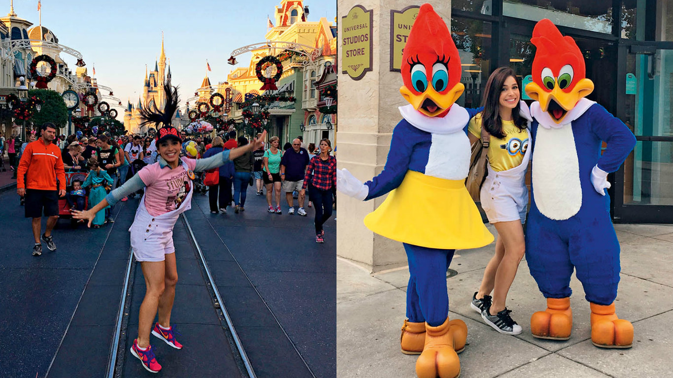 Sabrina Petraglia comemora fim de novela com férias em Orlando