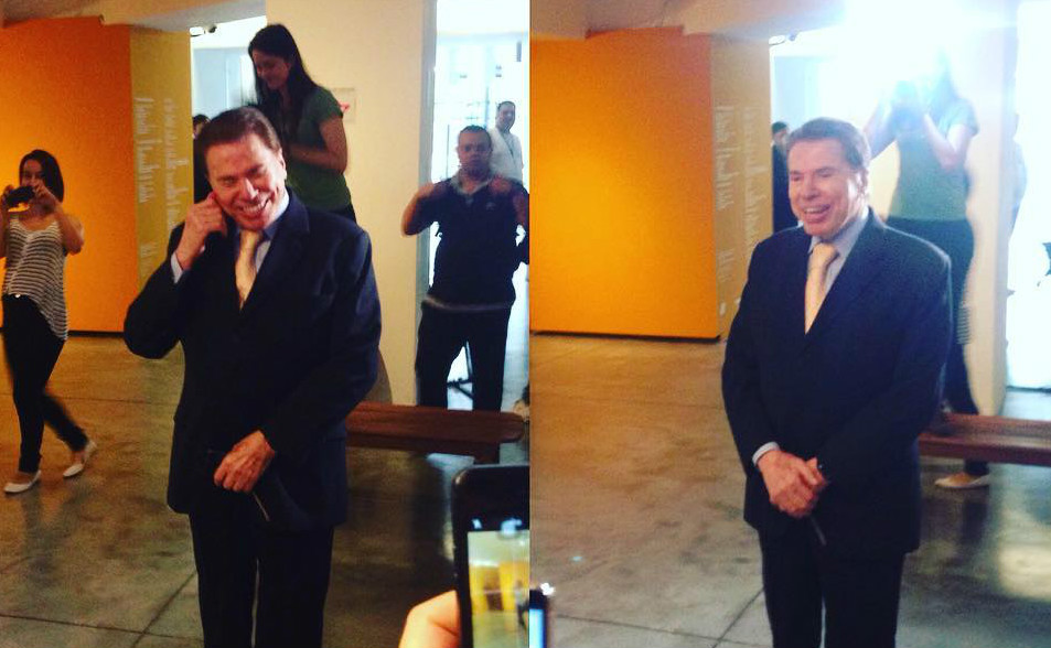 Na data em que completa 86 anos, Silvio Santos visita exposição que o homenageia no MIS