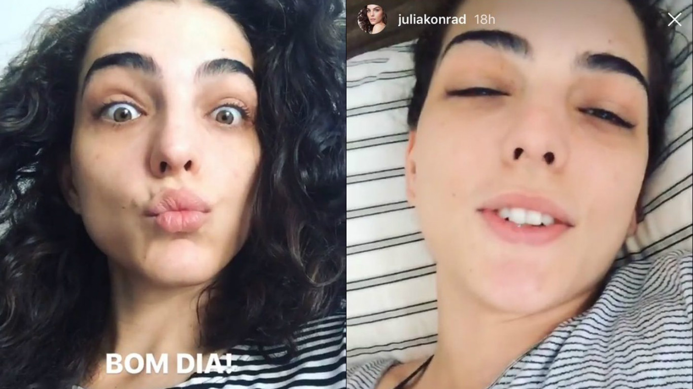 Julia Konrad se recupera de cirurgia de apendicite