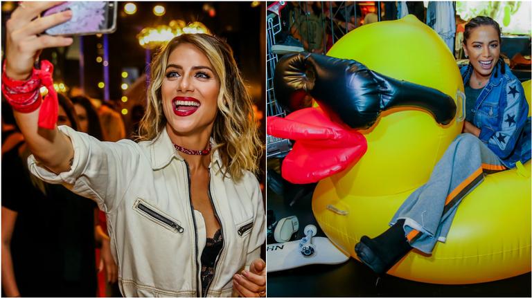 Anitta, Giovanna Ewbank e Marlon Teixeira participam de evento em São Paulo