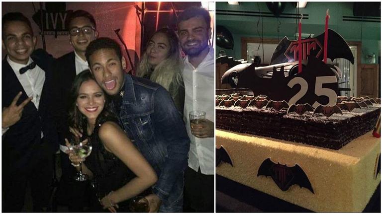 Neymar comemora 25 anos com festão em Barcelona