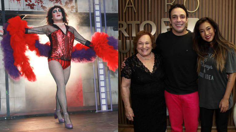 Famosos comparecem à reestreia do musical Rocky Horror Show