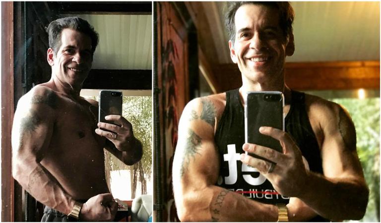 Leandro Hassum exibe músculos no Instagram