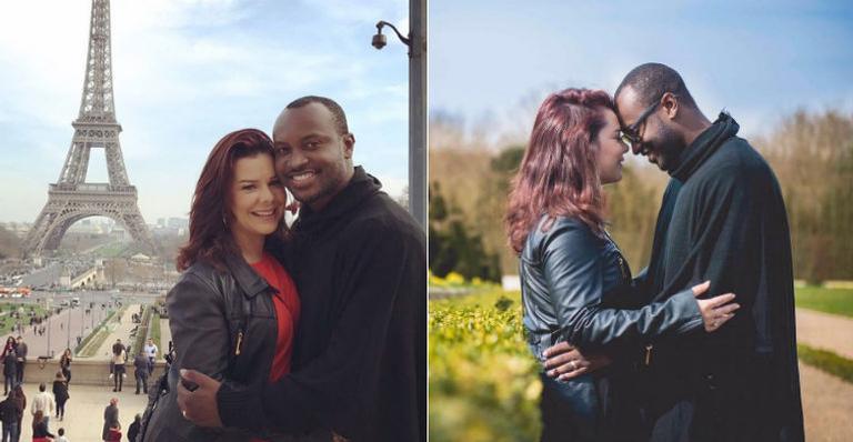 Thiaguinho e Fernanda Souza posam em clima de romance em Paris