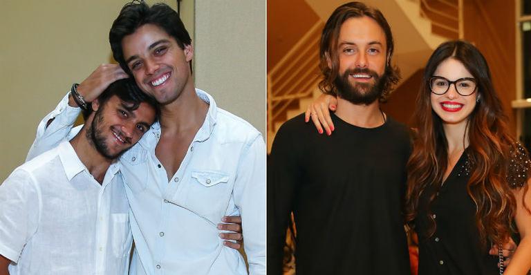 Rodrigo Simas e Kayky Brito recebem os irmãos em estreia no teatro