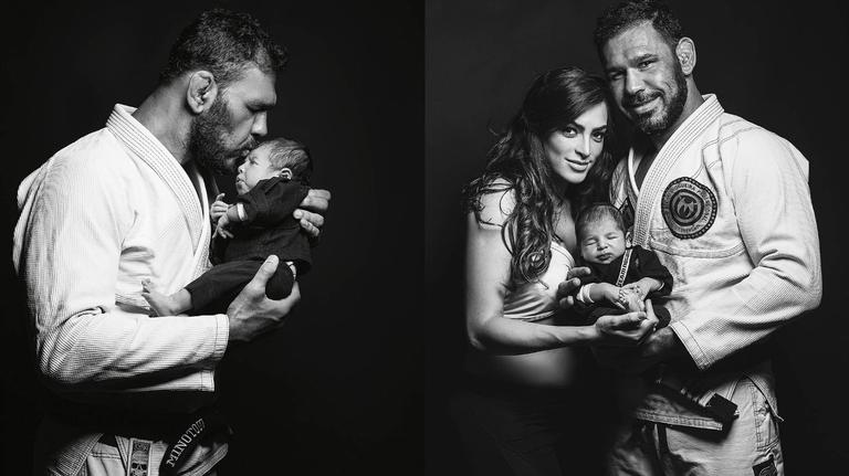 Alerta fofura! Confira o ensaio newborn do herdeiro do lutador Rogerio Minotouro