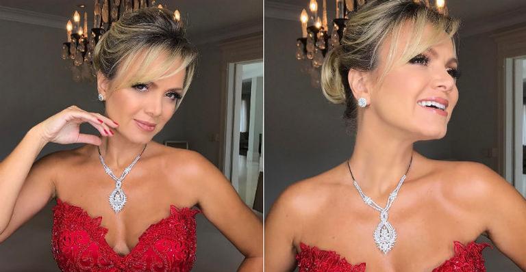 Eliana escolhe look glamouroso para o Troféu Imprensa e mostra a barriguinha de grávida