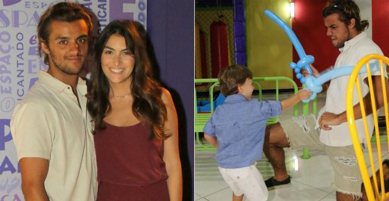 Felipe Simas celebra o aniversário do filho mais velho, Joaquim