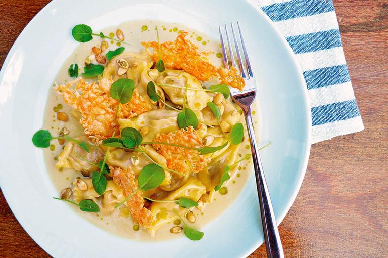 Elegância e equilíbrio: a combinação perfeita para um Ravioli de abóbora