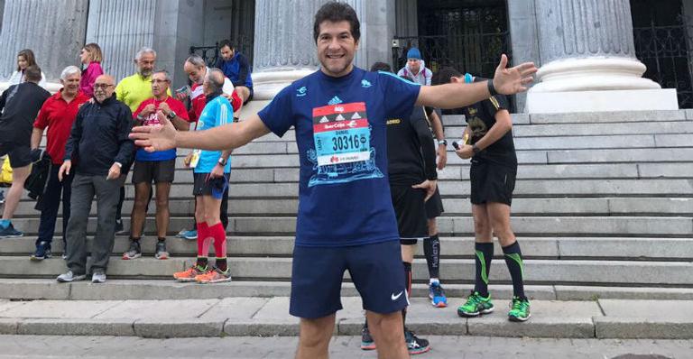 Daniel participa de maratona em Madri, na Espanha
