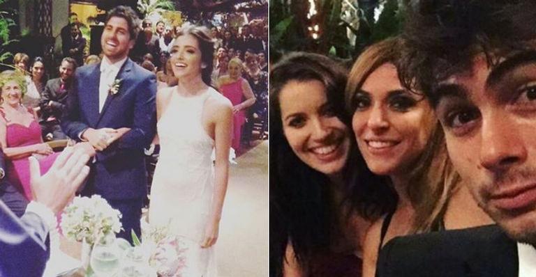 Elenco de ‘Rock Story’ se reúne no casamento de Gabriel Louchard