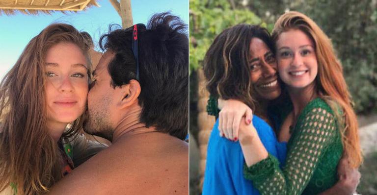 Marina Ruy Barbosa curte férias com Xandinho Negrão e Gloria Maria