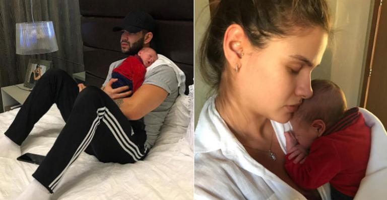 Gusttavo Lima e Andressa Suita celebram os primeiros dias de vida do filho