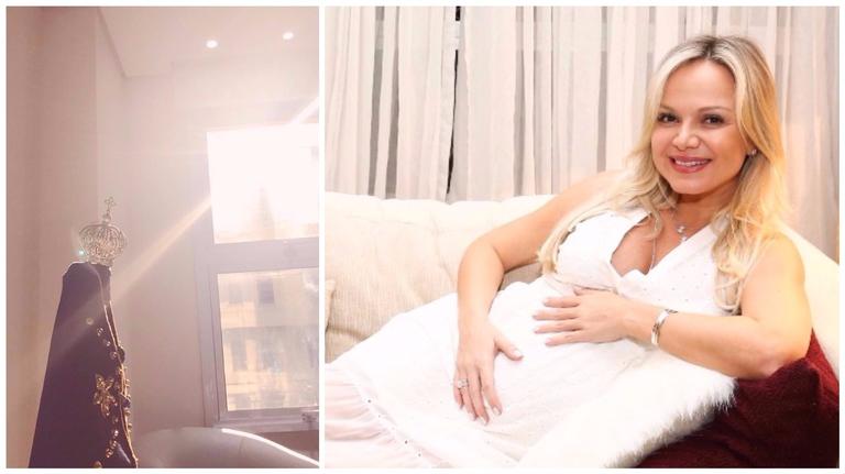 Grávida, Eliana volta ao hospital: “Até o nascimento da Manuela”