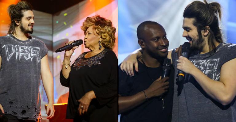 Luan Santana recebe Alcione e Thiaguinho na estreia de seu novo programa