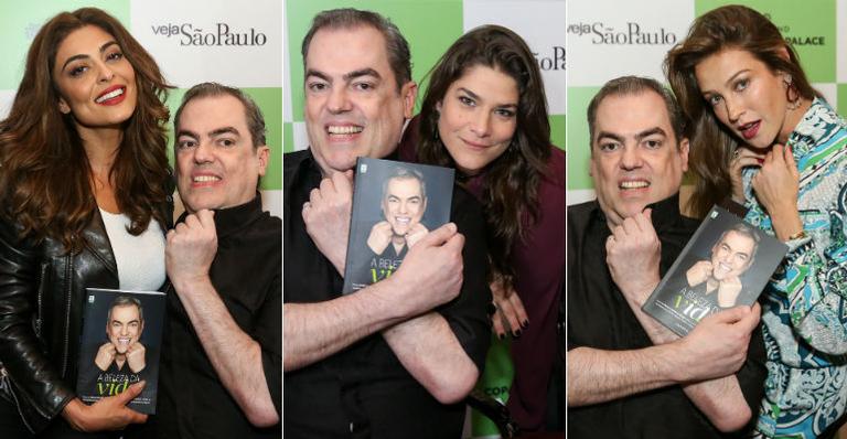 Marco Antonio de Biaggi recebe famosos no lançamento de seu livro