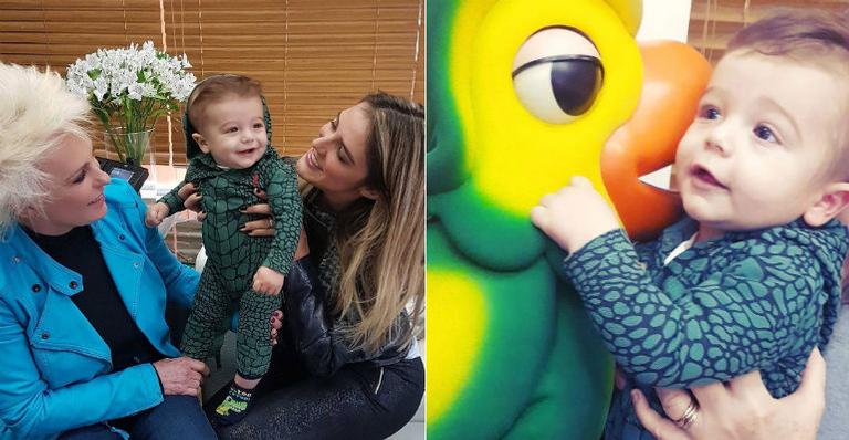 Rafa Brites leva o filho para conhecer Ana Maria Braga e Louro José