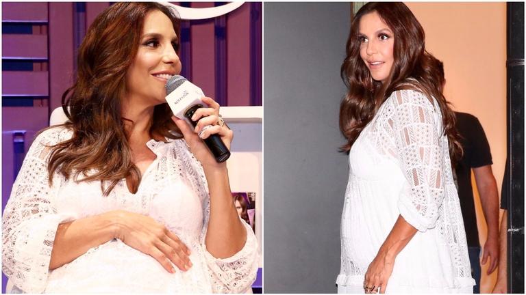 Ivete Sangalo mostra barrigão e novo visual durante evento na capital paulista