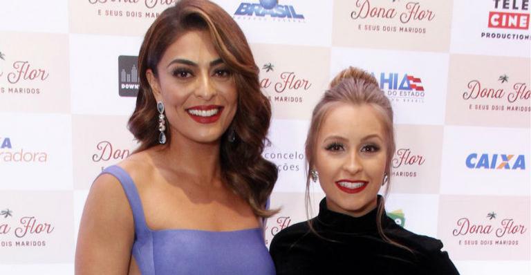 Bibi e Carine juntas? Juliana Paes e Carla Diaz se reencontram em pré-estreia no Rio