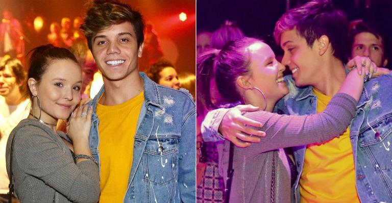 Larissa Manoela troca carinhos com o namorado em São Paulo