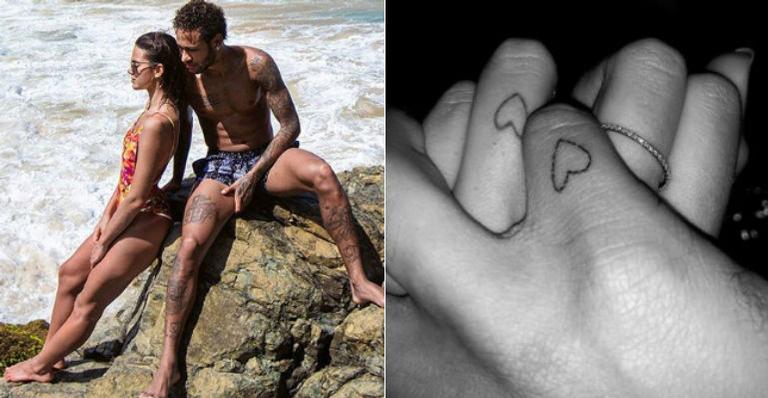 Neymar Jr. exibe tatuagem igual a de Bruna Marquezine: “Saudade de nós”