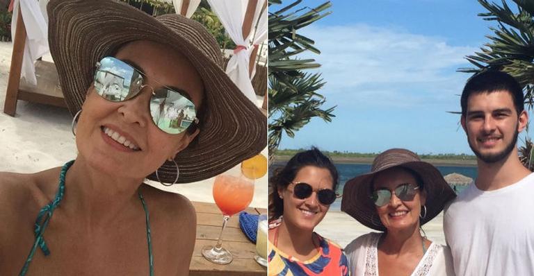 Fátima Bernardes curte férias ao lado dos filhos em Jericoacoara, no Ceará