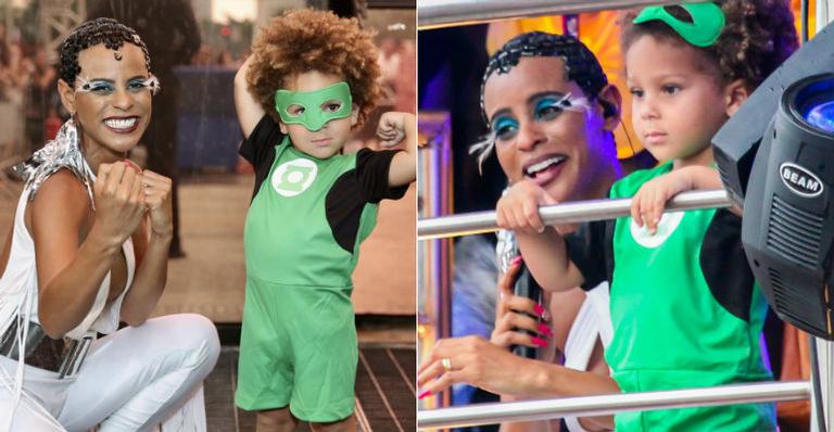 Filho de Aline Wirley rouba a cena em show do Rouge