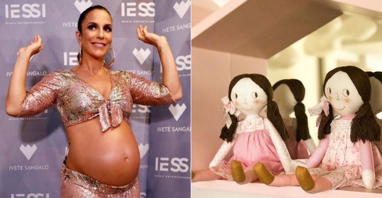 Na reta final da gestação, Ivete Sangalo mostra detalhes do quarto das filhas