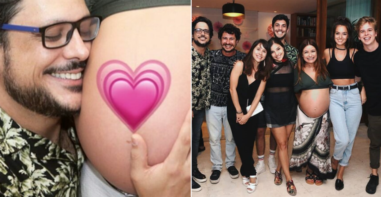 Lucio Mauro Filho e a esposa fazem chá de bebê para a filha, Liz