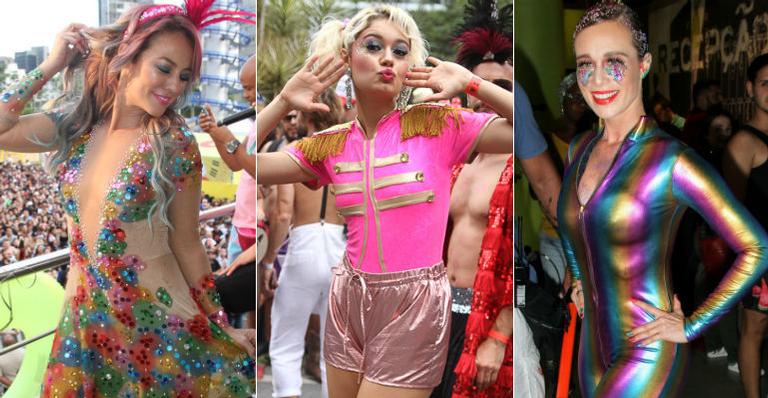 Brilho, penas e muita cor: veja os looks das famosas nas festas de pré-Carnaval