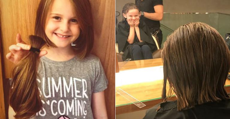 Filha de Fernanda Rodrigues corta o cabelo e doa para crianças com câncer