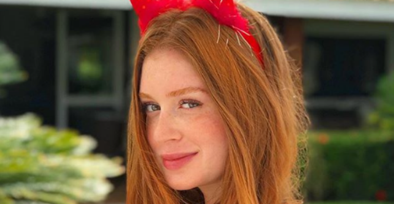 Marina Ruy Barbosa usa fantasia de diabinha para o carnaval