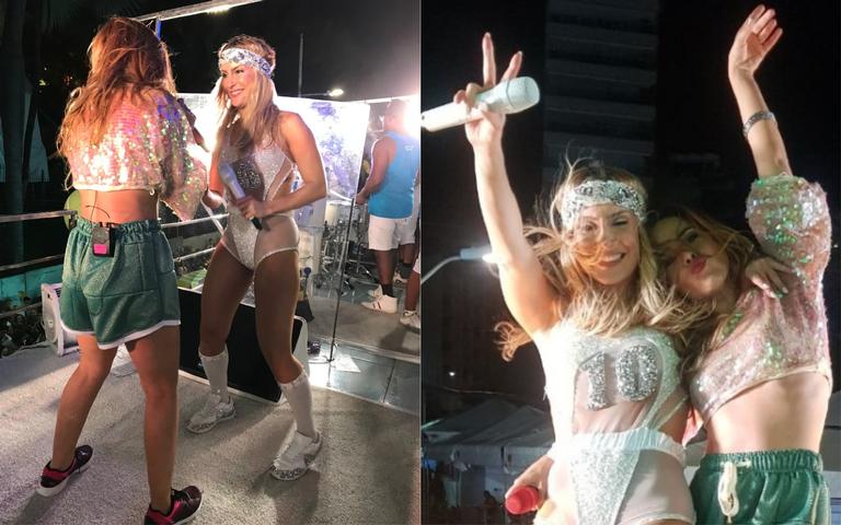 Claudia Leitte e Wanessa Camargo contagiam os foliões do Carnaval de Salvador