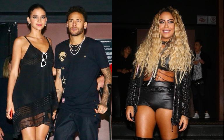 Bruna Marquezine e Neymar chegam juntos à festa da irmã do jogador, Rafaella Santos