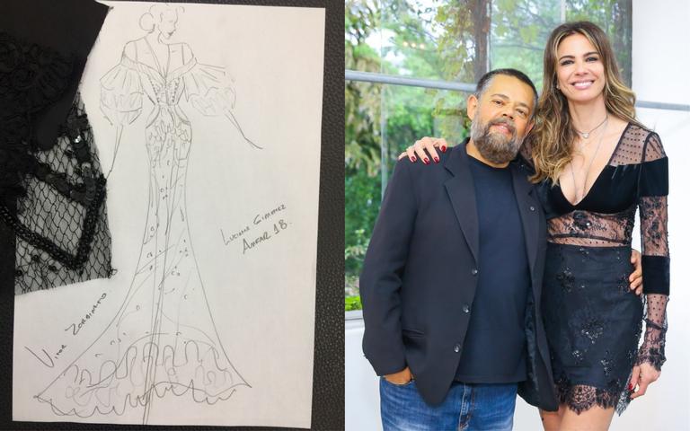 Vitor Zerbinato fará o vestido de Luciana Gimenez para amfAR. Veja o croqui!