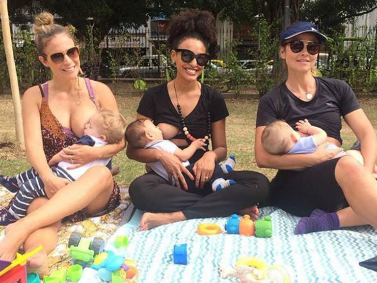 Maíra Charken, Sheron Menezzes e Juliana Sana amamentam os herdeiros: ‘Essencial’