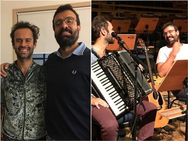 Marcelo Jeneci e Miguel Araújo cantam juntos pela primeira vez