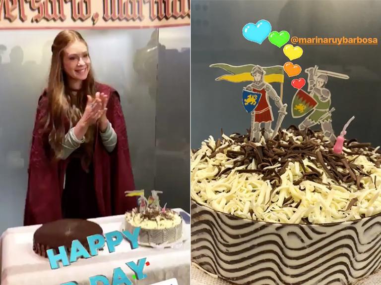 Marina Ruy Barbosa ganha festa surpresa em Deus Salve o Rei