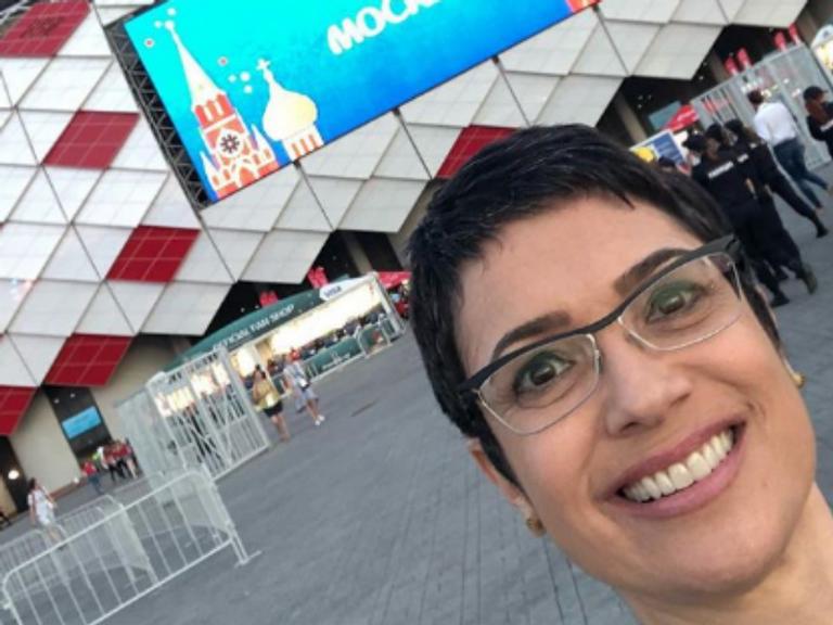 Sandra Annenberg mostra os bastidores da equipe da TV Globo na torcida pela Seleção