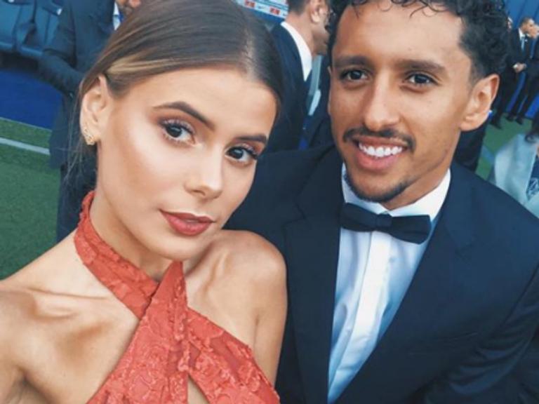 Em dia especial da Seleção, esposa de Marquinhos comemora 2 anos de casamento
