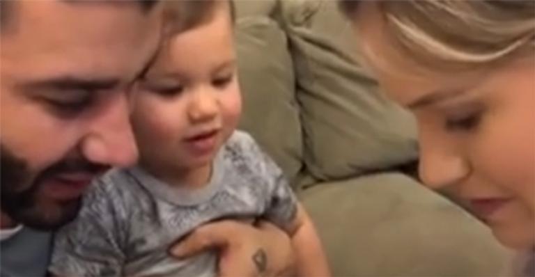 Gusttavo Lima apresenta filho recém-nascido para Gabriel: ”Você nasceu desse tamanhozinho”