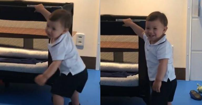 Todo estiloso, Gabriel Lima aparece dançando sozinho em momento divertido