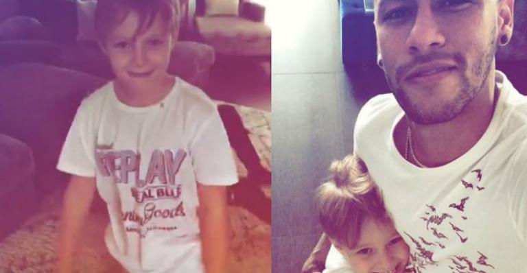 No último dia de férias, Neymar curte a companhia do filho, Davi Lucca: ‘Parceirinho’