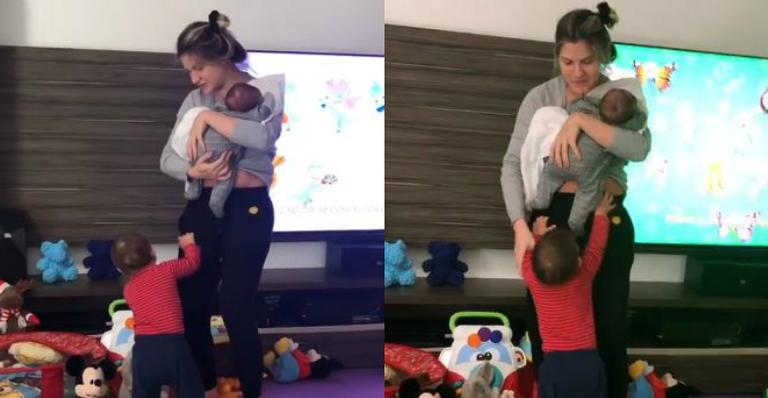 Andressa Suita se desdobra pra dar conta dos dois filhos: ”Realidade”
