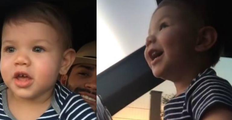 Gusttavo Lima mostra o filho assumindo o volante e rebate críticas: ”Estamos dentro do condomínio”